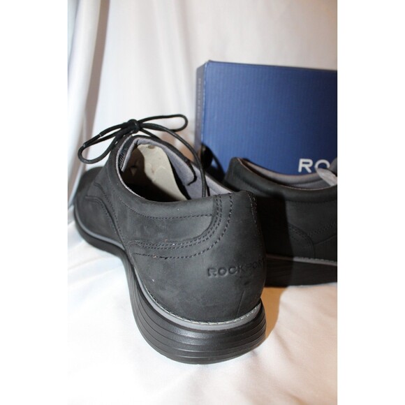 Rockport Men's Garett Plain Toe Oxford Shoes BLACK NIB SZ 15 - Picture 4 of 6